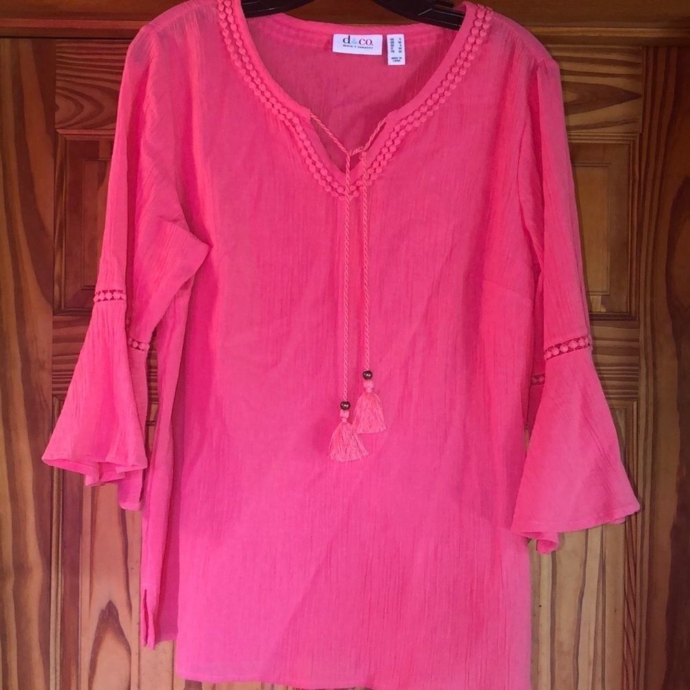 𝅺nwot Womens Small Denim & Company Boho Style Top